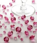 Pink Crystals for table decoration
